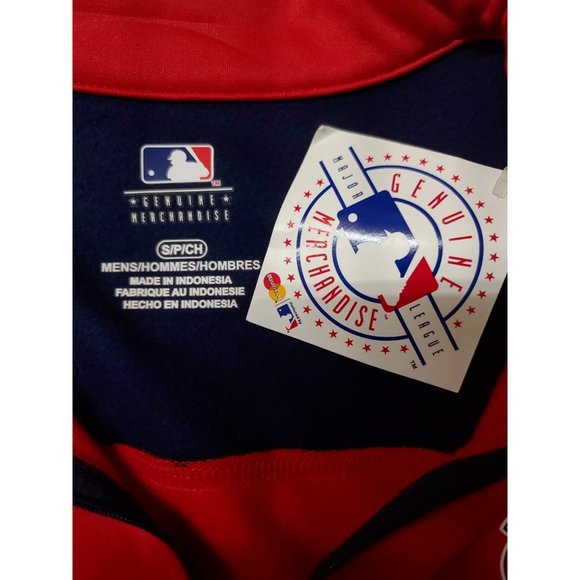 MLB St Louis Cardinals Baseball Mens Small Red 1/4 Zip Pullover Jacket NWT - Picture 10 of 12